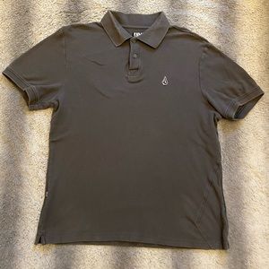🛹 Volcom Polo Tee Men’s Largr Grey Volcom Logo